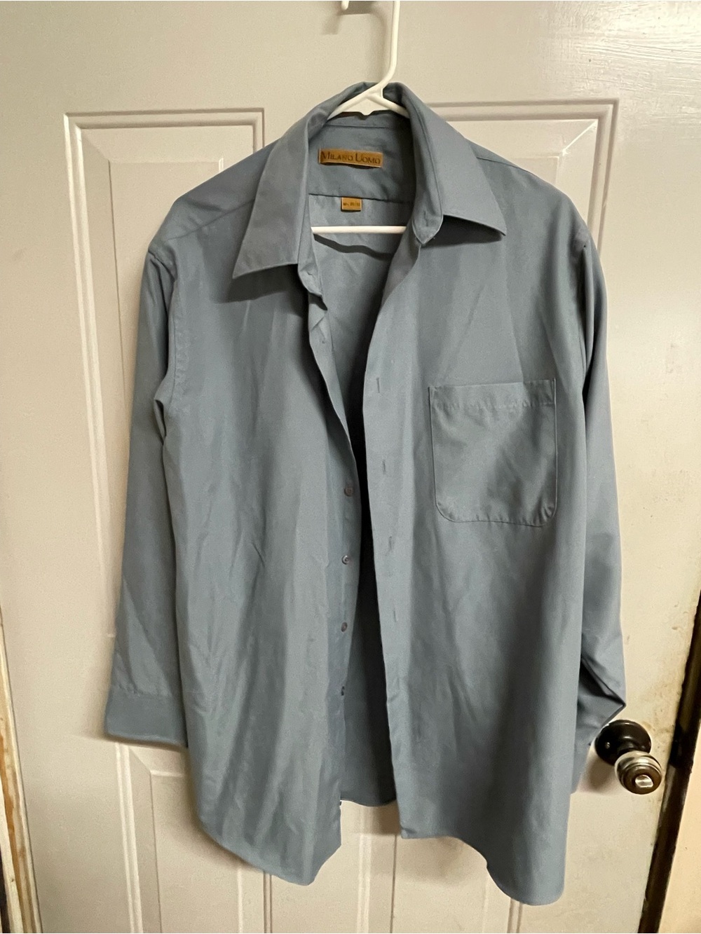 Milano Light Blue Men's Dress Shirt L